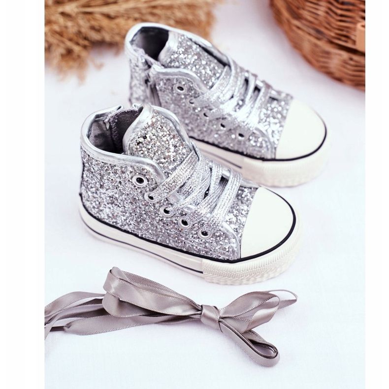 FRROCK Baskets pour enfants High Shiny Silver Ally argent 1 FRROCK Baskets pour enfants High Shiny Silver Ally argent 1