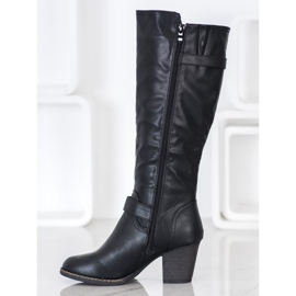 J. Star Bottes confortables avec boucle le noir 1