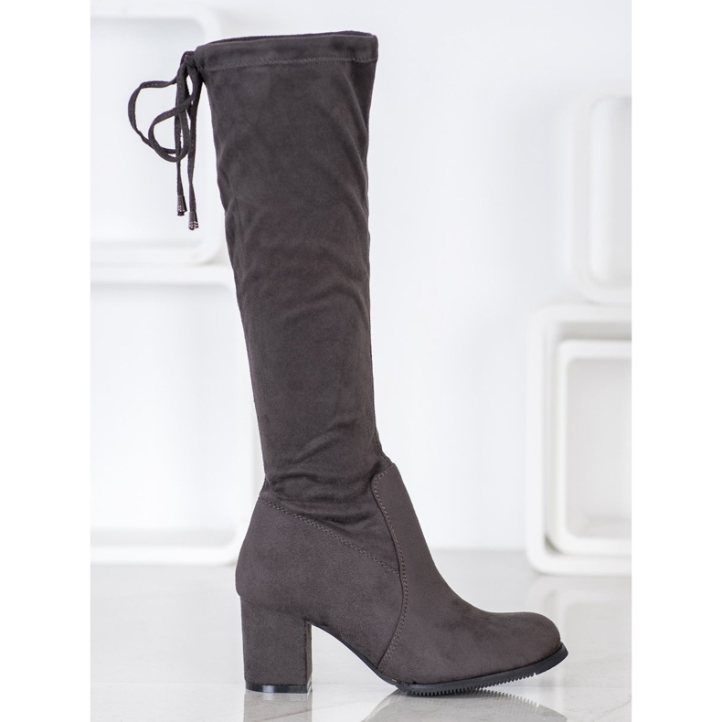J. Star Bottes en daim classiques gris 1