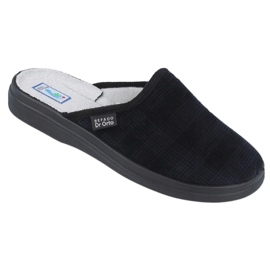 Befado chaussures de santé pour hommes pantoufles 125M010 pantoufles bleu marine 1