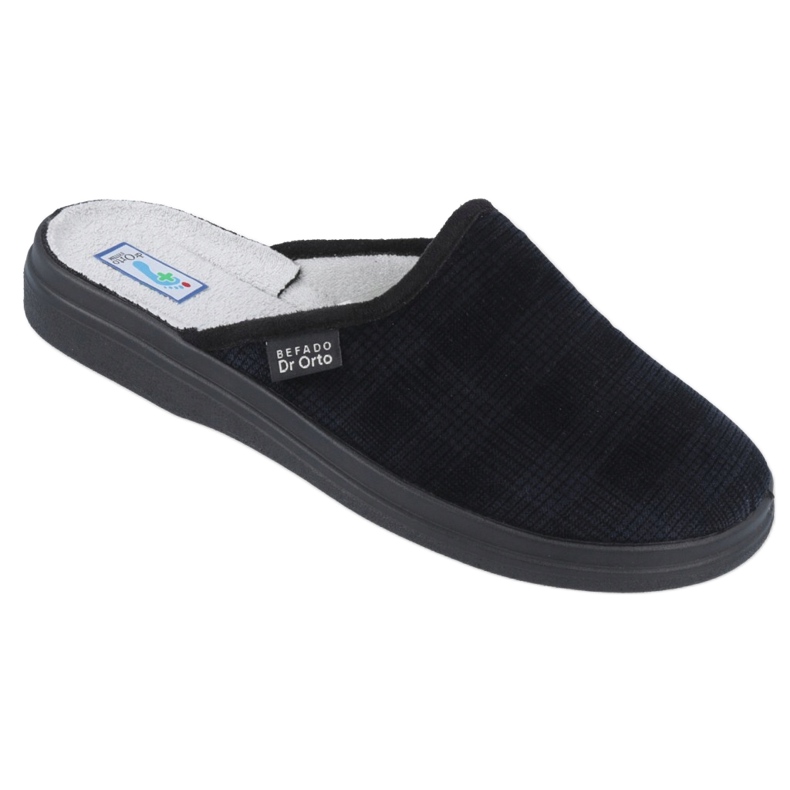 Befado chaussures de santé pour hommes pantoufles 125M010 pantoufles bleu marine 1