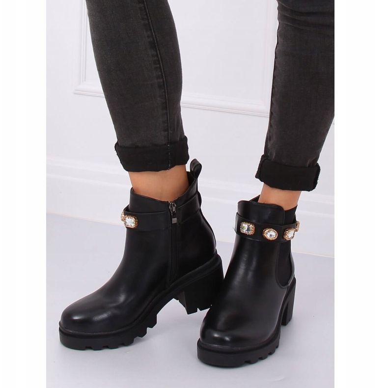 Bottines Chelsea noires, noires HE107 Noir 2