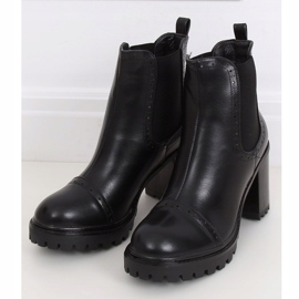 Noir HE113 Bottines noires à talons le noir 1