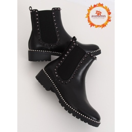 Bottines Chelsea noires à clous noir NC826 Noir le noir 1