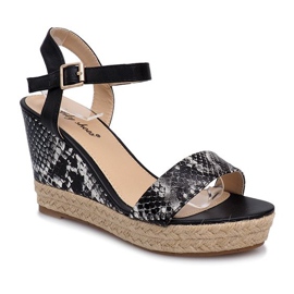 Espadrilles compensées noires 181 le noir 2