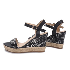 Espadrilles compensées noires 181 le noir 1