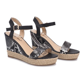 Espadrilles compensées noires 181 le noir 3
