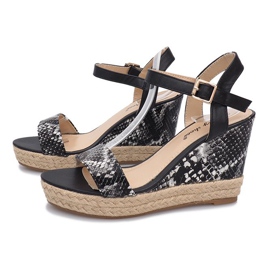 Espadrilles compensées noires 181 le noir 4