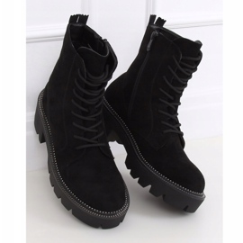 Boots noires sur semelle haute UK13P Noir 1