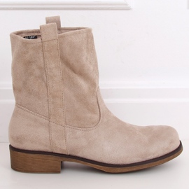 Bottines femme en daim beige ST-18P Bottes beiges brun 3