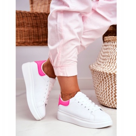 Chaussures De Sport Femme Lu Boo Blanc Fuchsia Talon Matilda blanche rose 2