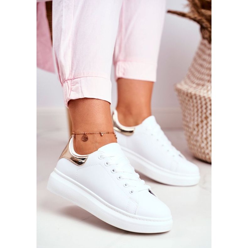 Chaussures de sport pour femmes Lu Boo Blanc Métallisé Or Matilda jaune 1
