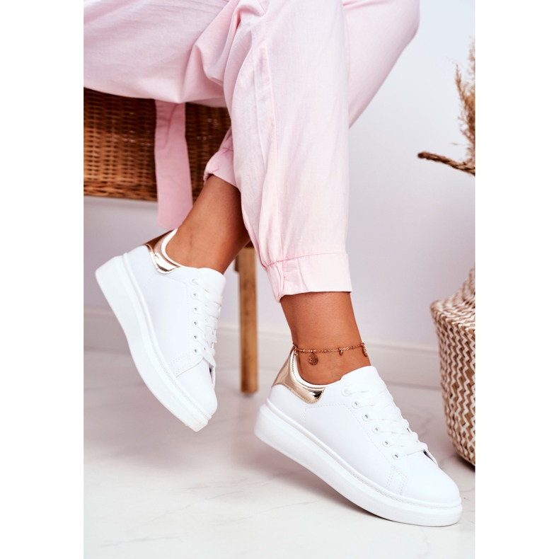 Chaussures de sport pour femmes Lu Boo Blanc Métallisé Or Matilda jaune 2