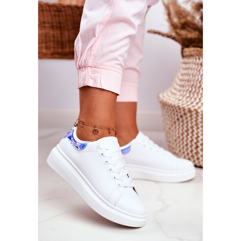 Chaussures de sport pour femmes Lu Boo Blanc Métallique Bleu Matilda 1
