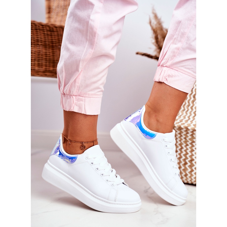 Chaussures de sport pour femmes Lu Boo Blanc Métallique Bleu Matilda blanche 2