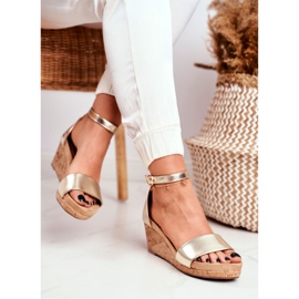 PS1 Sandales compensées pour femmes dorées MarryMe 2