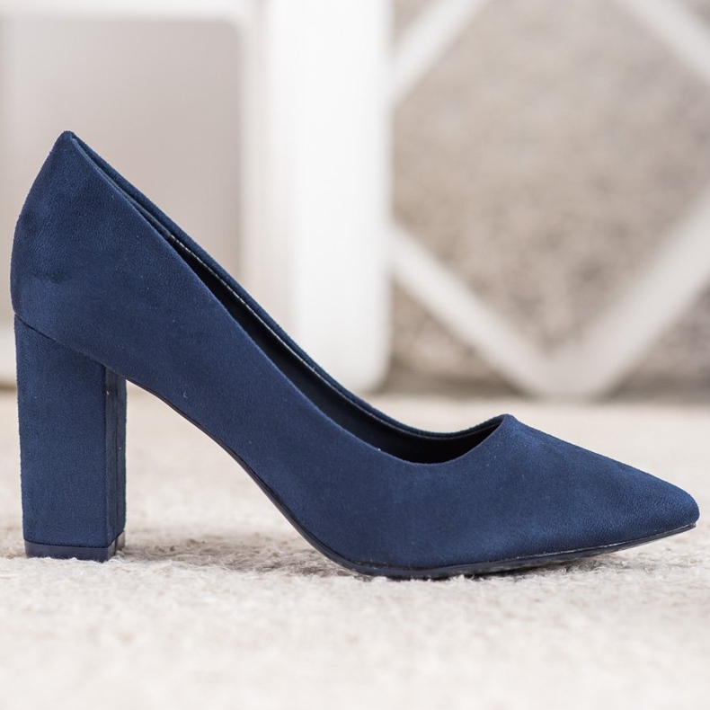 Small Swan Escarpins bleu marine sur un pilier 1