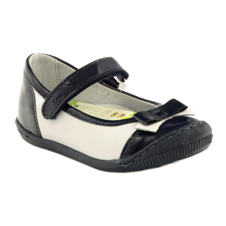 Ballerines chaussures enfant Ren But 1405 bleu marine blanche 1