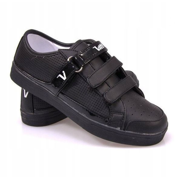 Baskets Avec Velcro F-1-02 Noir le noir 1