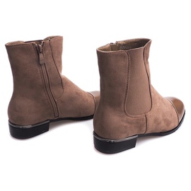 XF220 Bottines En Daim Kaki Avec Fermeture Éclair vert 2