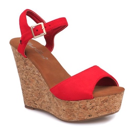 Sandales Compensées Liège 5H5654 Rouge 2
