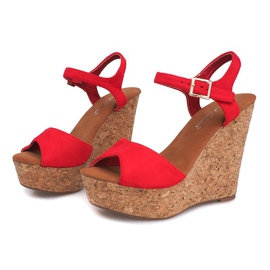 Sandales Compensées Liège 5H5654 Rouge 1