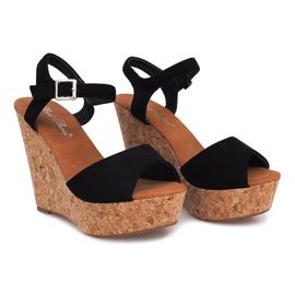 Sandales Compensées Liège 5H5654 Noir le noir 3