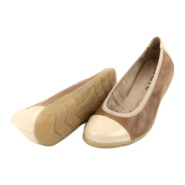 Caprice ballerines femme 22152 cuir beige 3