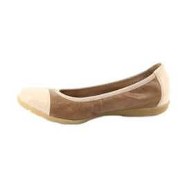 Caprice ballerines femme 22152 cuir beige 1