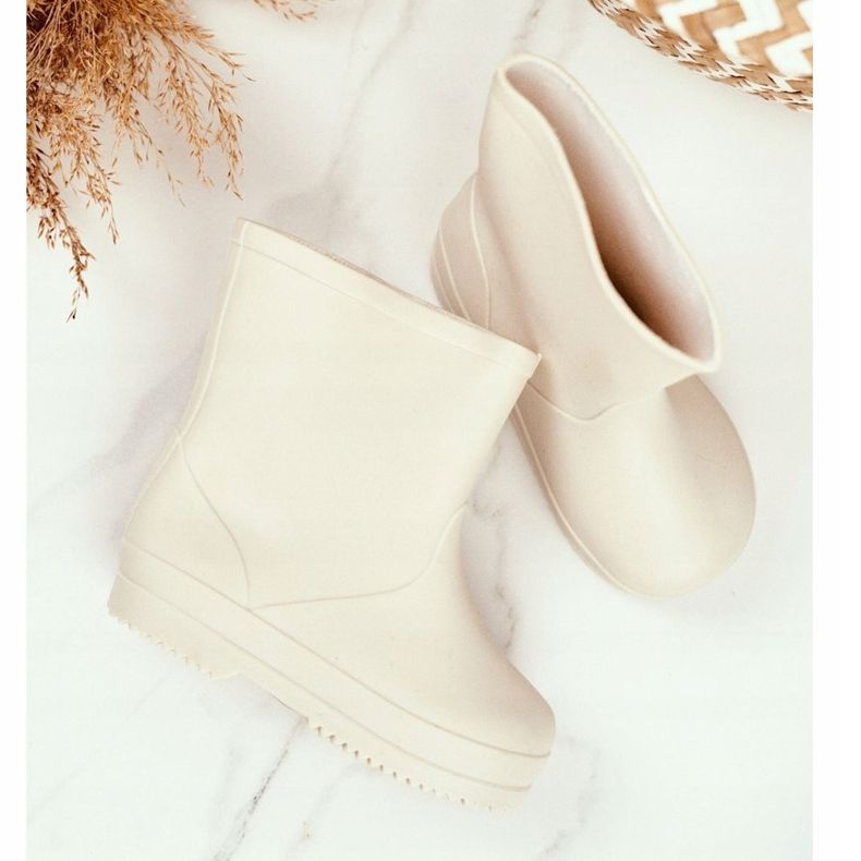 Galoches en caoutchouc classiques beiges berceuse pour enfants 1