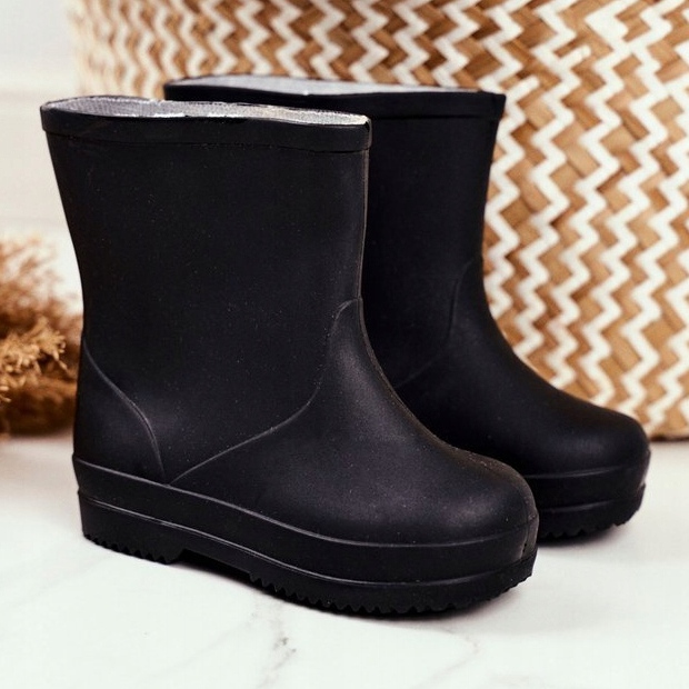 Galoches en caoutchouc noir pour enfants Berceuse classique 1