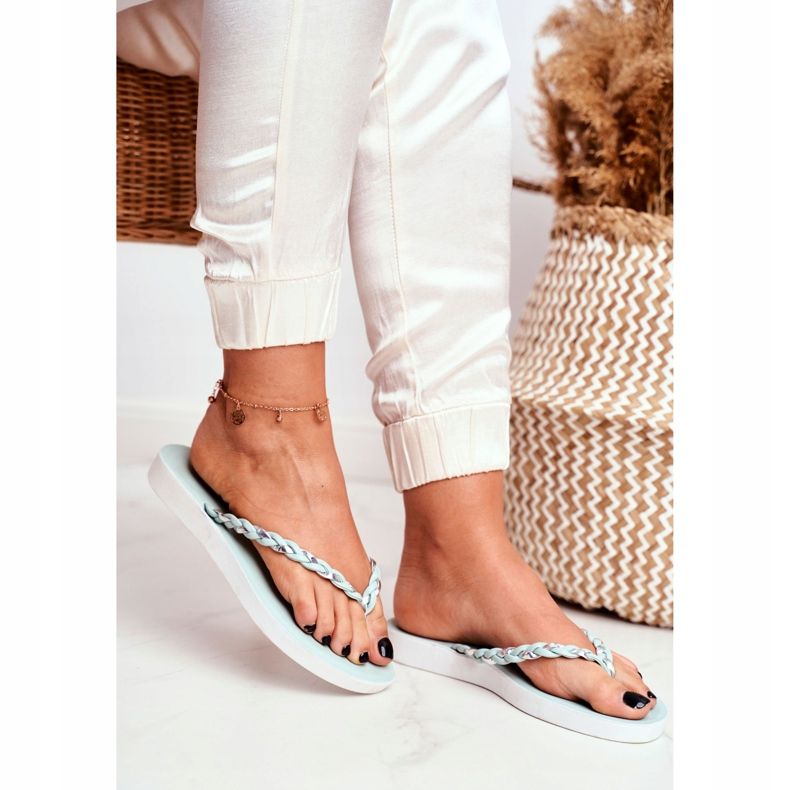 PS1 Chaussons Femme Tongs Ceinture Tressée Vert Peggie 2