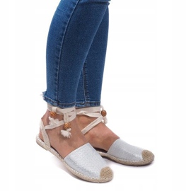 Sandales Espadrilles Ballerines Ballerines 30550 Argent gris 1
