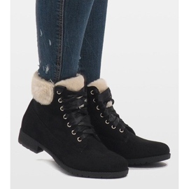 Bottes à lacets isolées noires C-7100 le noir 2