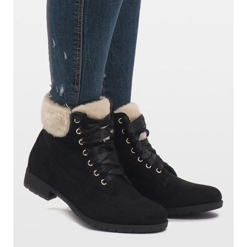 Bottes à lacets isolées noires C-7100 2