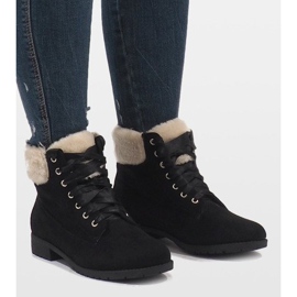 Bottes à lacets isolées noires C-7100 le noir 1