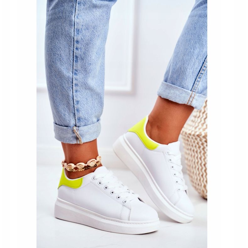 Chaussures de sport pour femmes Lu Boo Blanc Matilda blanche jaune 2