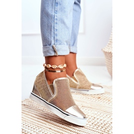 Baskets Lu Boo Femme avec Mesh Doré Morgono d'or 1
