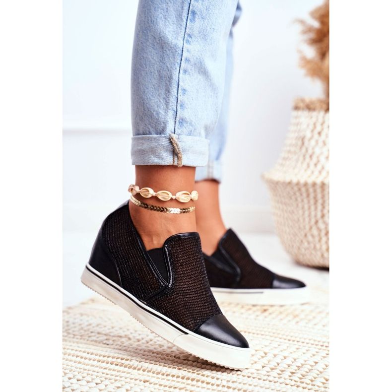 Baskets Femme Lu Boo avec maille Noir Morgono 1