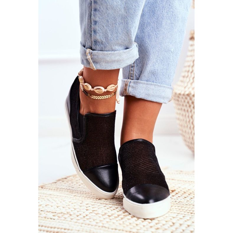 Baskets Femme Lu Boo avec maille Noir Morgono 2