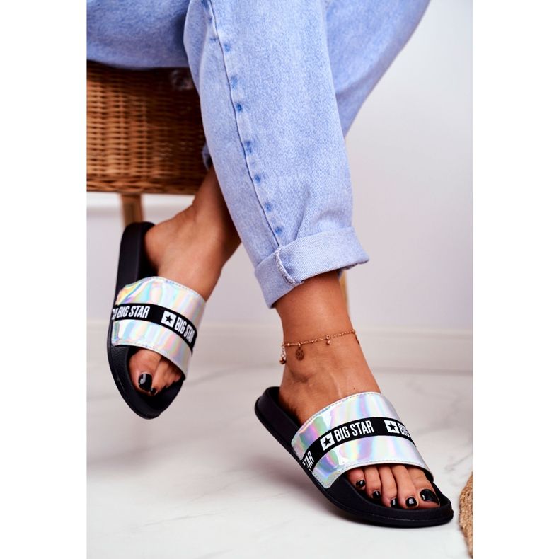 Chaussons Femme Big Star Argent Holo GG274005 gris 2