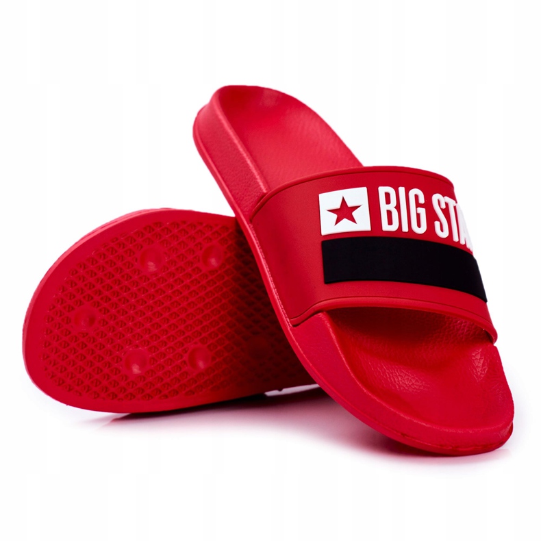 Pantoufles Pour Hommes Big Star Classique Rouge GG174939 blanc noir 2