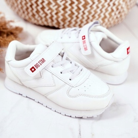 Chaussures de sport pour enfants Big Star avec velcro blanc GG374057 blanche 3