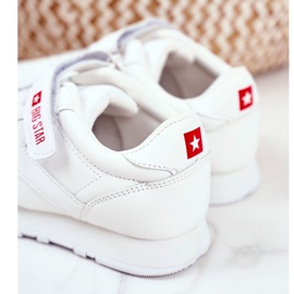 Chaussures de sport pour enfants Big Star avec velcro blanc GG374057 blanche 4