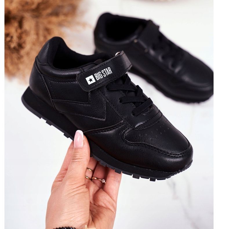 Chaussures de sport pour enfants Big Star avec velcro noir GG374059 le noir 2