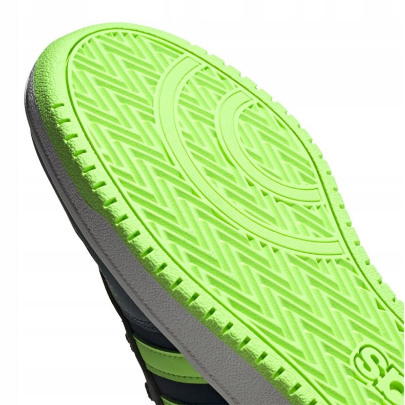 Chaussures Adidas Hoops 2.0 Jr FW3171 le noir bleu marin vert 1