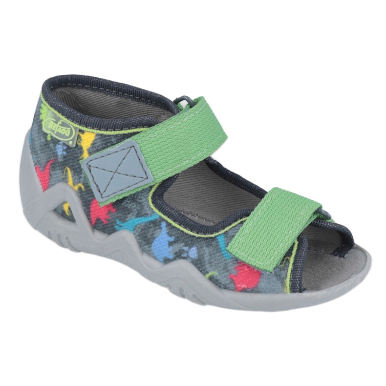 Chaussures enfant Befado 250P092 gris multicolore vert 1