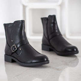 J. Star Bottes à talons plats noir 1