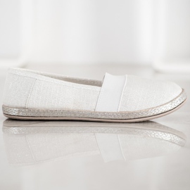 SHELOVET Baskets à enfiler élégantes blanche 2