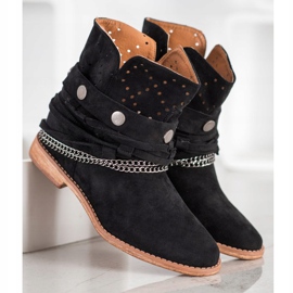 Bella Paris Bottes à rayures décoratives noir 2